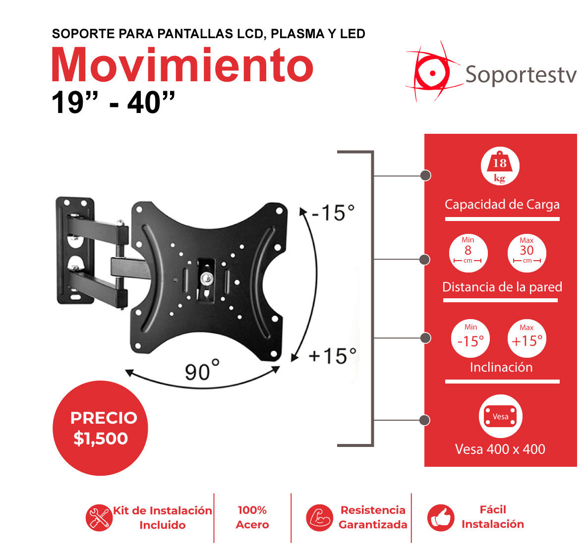 Soportes TV - Instalación de Pantallas